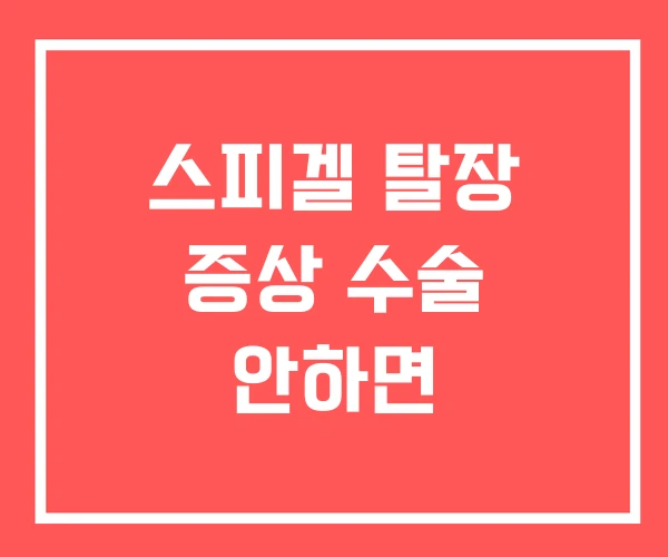 스피겔 탈장 증상 수술 안하면 스피겔 탈장 증상 수술 안하면