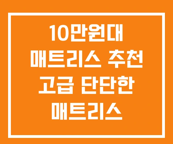 10만원대 매트리스 추천 고급 단단한 매트리스 10만원대 매트리스 추천 고급 단단한 매트리스