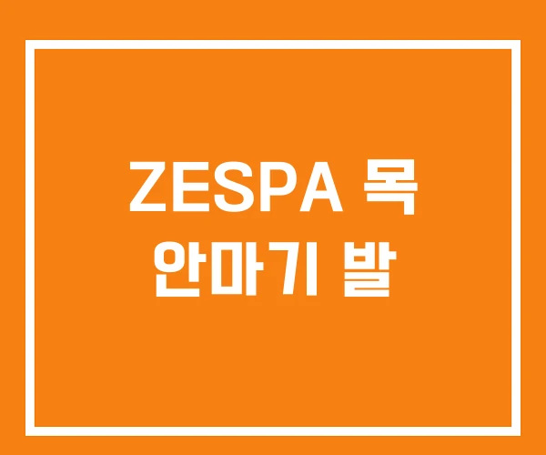 ZESPA 목 안마기 발
