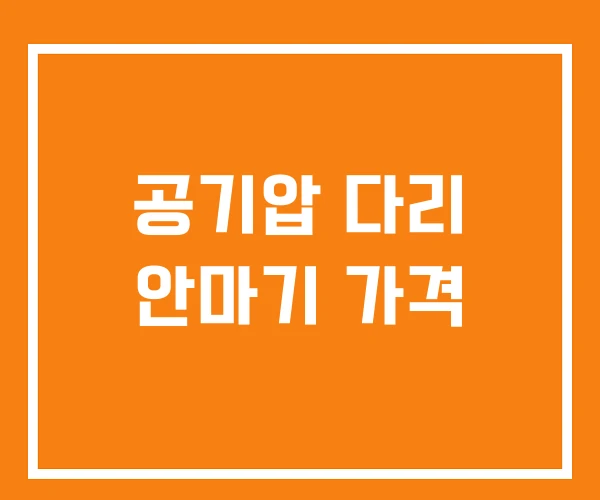 공기압 다리 안마기 가격