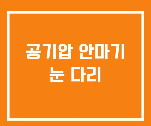 공기압 안마기 눈 다리
