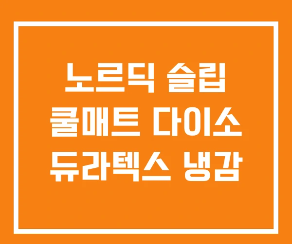 노르딕 슬립 쿨매트 다이소 듀라텍스 냉감