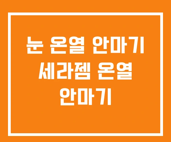 눈 온열 안마기 세라젬 온열 안마기 눈 온열 안마기 세라젬 온열 안마기