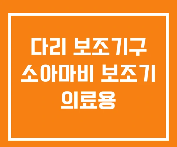 다리 보조기구 소아마비 보조기 의료용