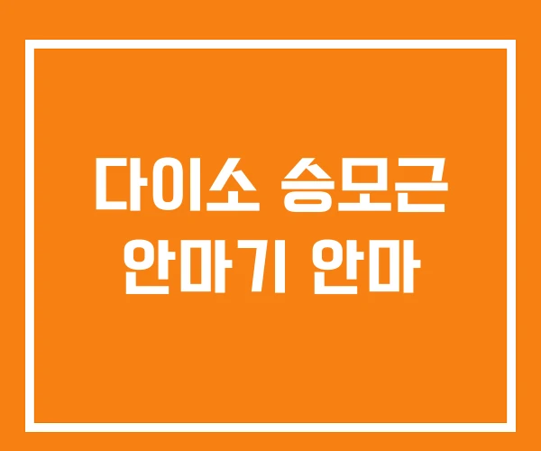 다이소 승모근 안마기 안마