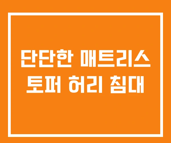 단단한 매트리스 토퍼 허리 침대 단단한 매트리스 토퍼 허리 침대