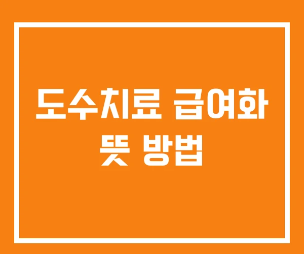 도수치료 급여화 뜻 방법 도수치료 급여화 뜻 방법