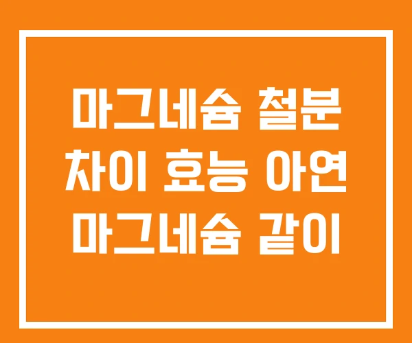마그네슘 철분 차이 효능 아연 마그네슘 같이 마그네슘 철분 차이 효능 아연 마그네슘 같이