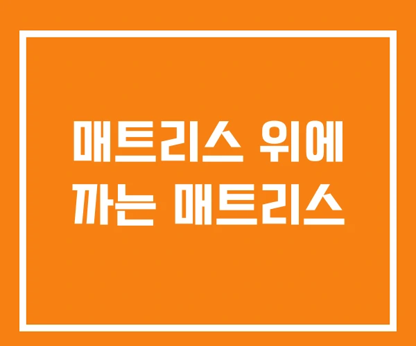 매트리스 위에 까는 매트리스 매트리스 위에 까는 매트리스