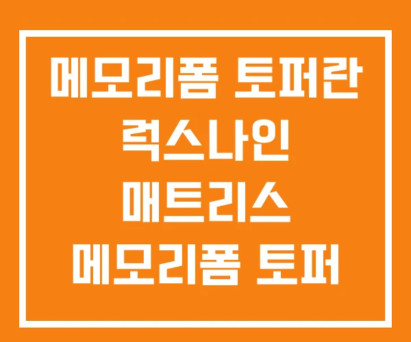 메모리폼 토퍼란 럭스나인 매트리스 메모리폼 토퍼 메모리폼 토퍼란 럭스나인 매트리스 메모리폼 토퍼