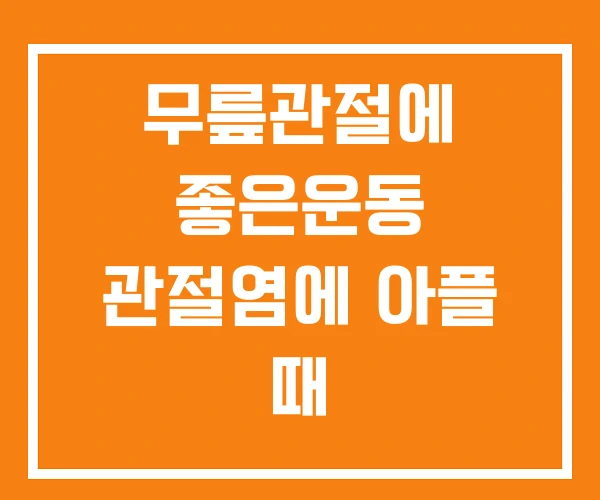 무릎관절에 좋은운동 관절염에 아플 때 무릎관절에 좋은운동 관절염에 아플 때