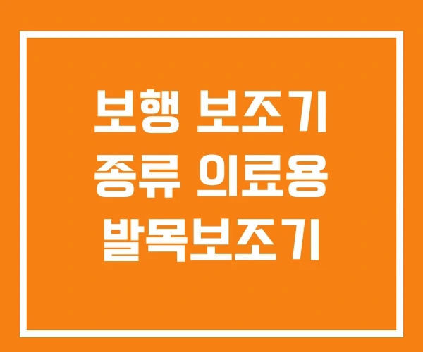 보행 보조기 종류 의료용 발목보조기 보행 보조기 종류 의료용 발목보조기