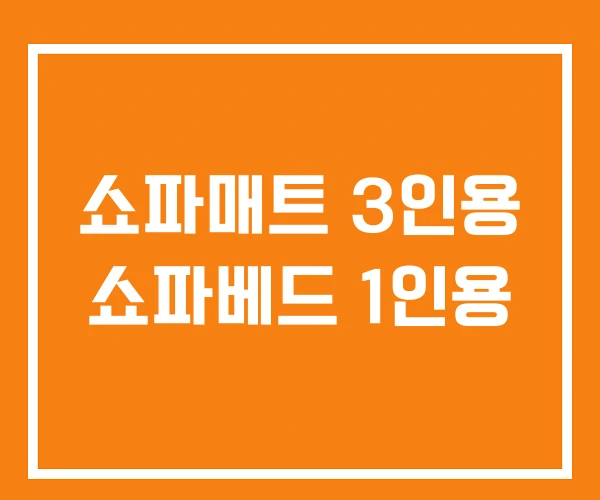 쇼파매트 3인용 쇼파베드 1인용