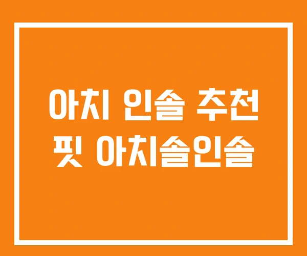 아치 인솔 추천 핏 아치솔인솔
