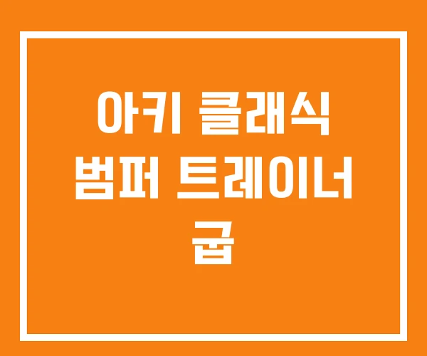 아키 클래식 범퍼 트레이너 굽