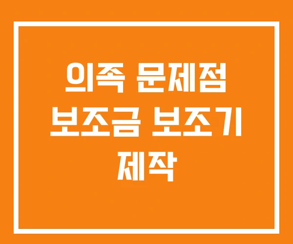 의족 문제점 보조금 보조기 제작 의족 문제점 보조금 보조기 제작