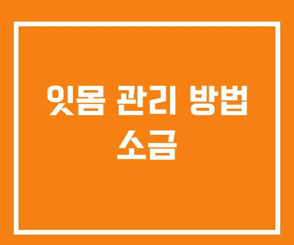 잇몸 관리 방법 소금
