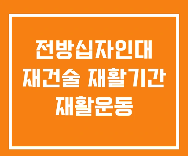 전방십자인대 재건술 재활기간 재활운동