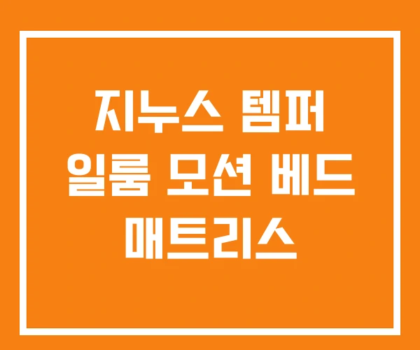 지누스 템퍼 일룸 모션 베드 매트리스 지누스 템퍼 일룸 모션 베드 매트리스