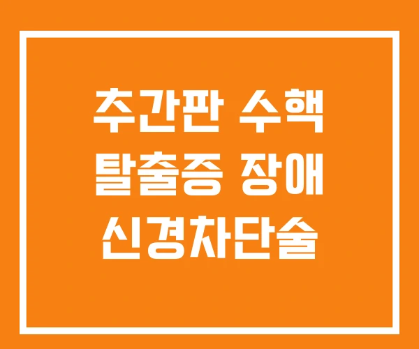 추간판 수핵 탈출증 장애 신경차단술 추간판 수핵 탈출증 장애 신경차단술