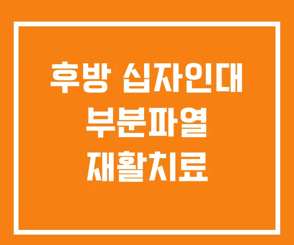 후방 십자인대 부분파열 재활치료