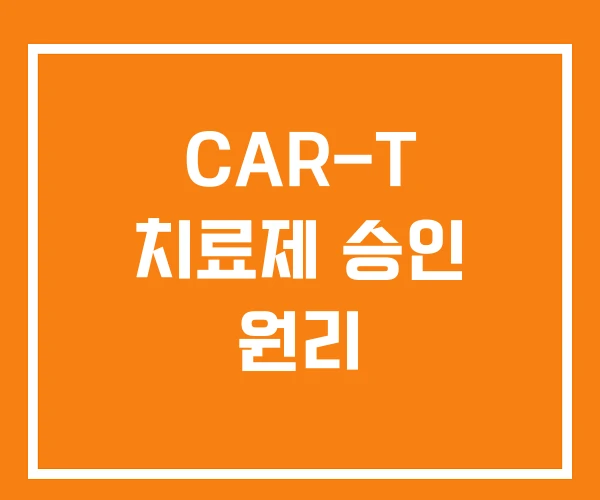 CAR-T 치료제 승인 원리