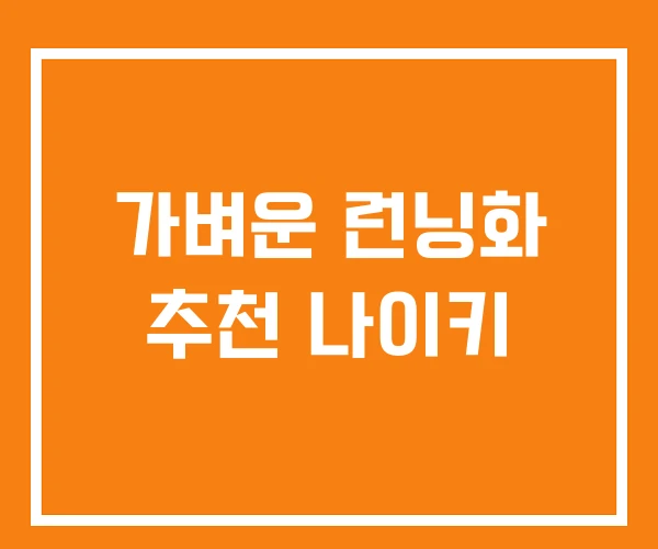 가벼운 런닝화 추천 나이키