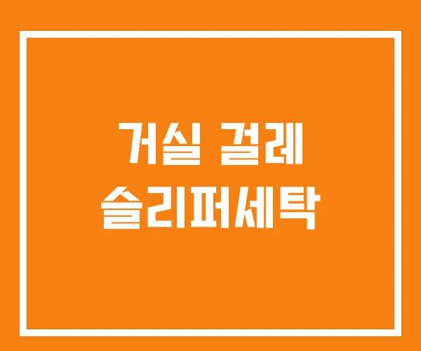 거실 걸레 슬리퍼세탁