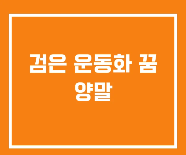 검은 운동화 꿈 양말 검은 운동화 꿈 양말