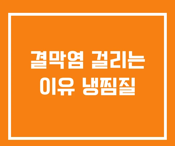 결막염 걸리는 이유 냉찜질 결막염 걸리는 이유 냉찜질