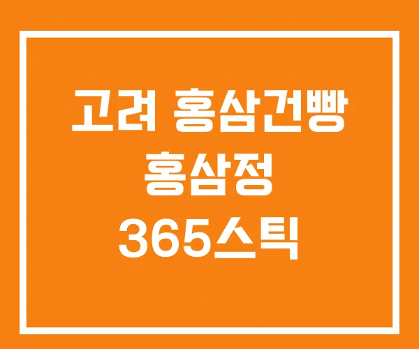 고려 홍삼건빵 홍삼정 365스틱