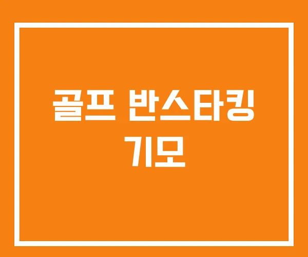 골프 반스타킹 기모