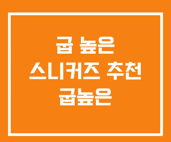 굽 높은 스니커즈 추천 굽높은