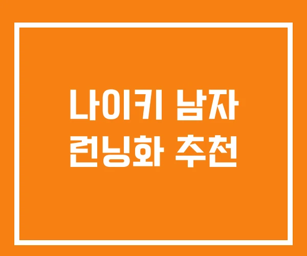 나이키 남자 런닝화 추천