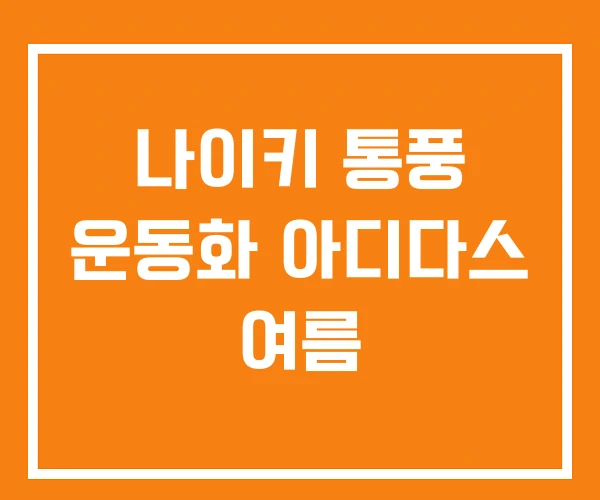 나이키 통풍 운동화 아디다스 여름