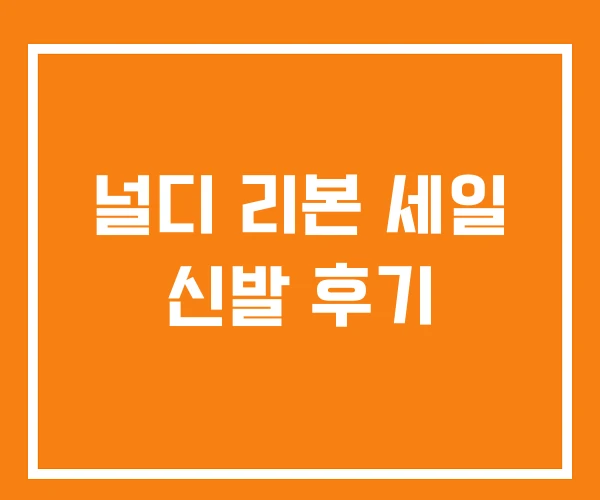 널디 리본 세일 신발 후기