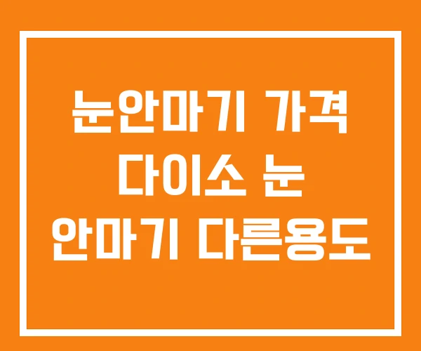 눈안마기 가격 다이소 눈 안마기 다른용도