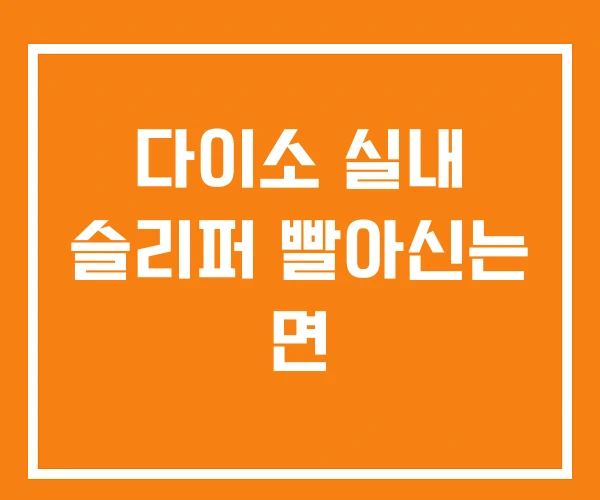 다이소 실내 슬리퍼 빨아신는 면