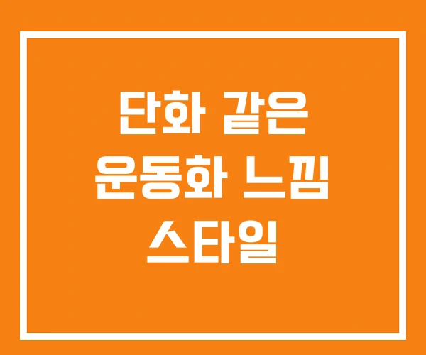 단화 같은 운동화 느낌 스타일