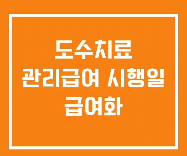 도수치료 관리급여 시행일 급여화 도수치료 관리급여 시행일 급여화