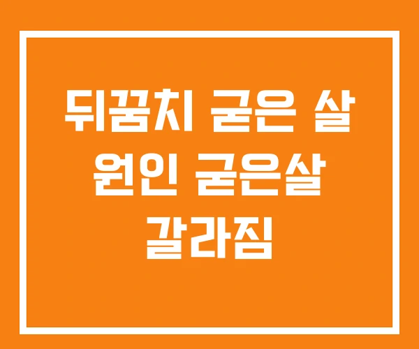 뒤꿈치 굳은 살 원인 굳은살 갈라짐