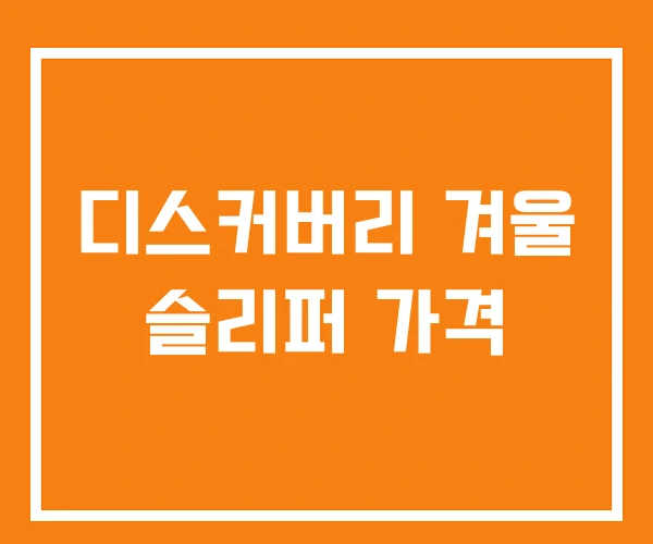 디스커버리 겨울 슬리퍼 가격 디스커버리 겨울 슬리퍼 가격