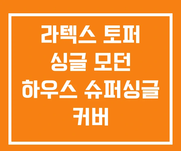 라텍스 토퍼 싱글 모던 하우스 슈퍼싱글 커버