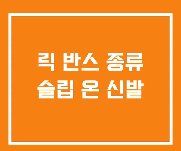 릭 반스 종류 슬립 온 신발 릭 반스 종류 슬립 온 신발