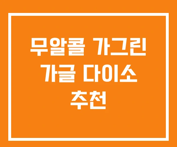 무알콜 가그린 가글 다이소 추천