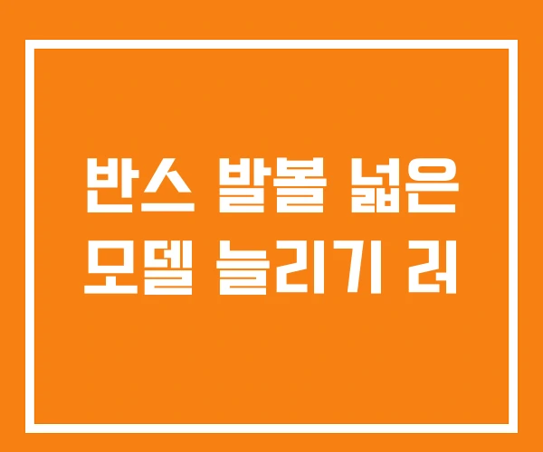 반스 발볼 넓은 모델 늘리기 러