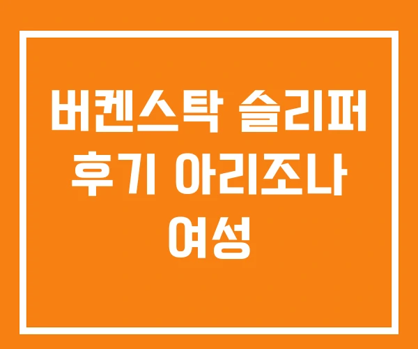 버켄스탁 슬리퍼 후기 아리조나 여성