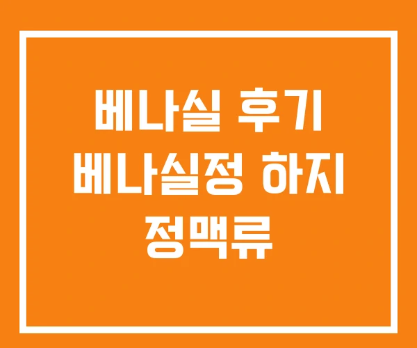 베나실 후기 베나실정 하지 정맥류 베나실 후기 베나실정 하지 정맥류