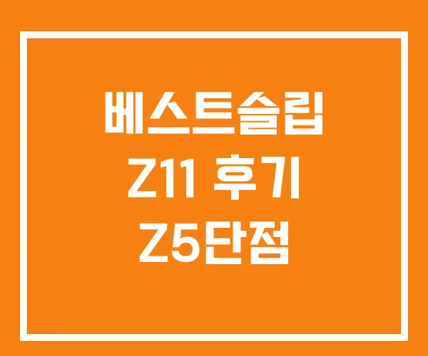 베스트슬립 Z11 후기 Z5단점