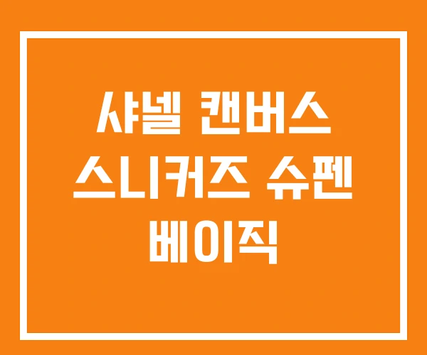 샤넬 캔버스 스니커즈 슈펜 베이직